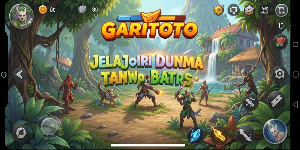 Tampilan gameplay Open World GARITOTO yang penuh warna dan menarik.