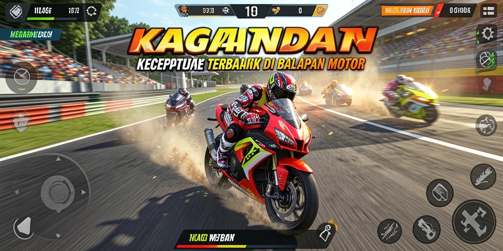 Screenshot KAGANDAN menampilkan aksi balapan motor yang mendebarkan.