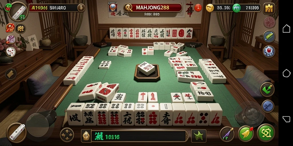 Screenshot dari gameplay seru MAHJONG288 yang menunjukkan tantangan simulasi.