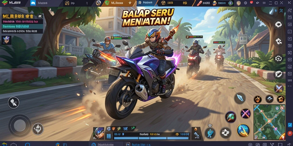 Gameplay balap motor yang seru dari MLBB8.