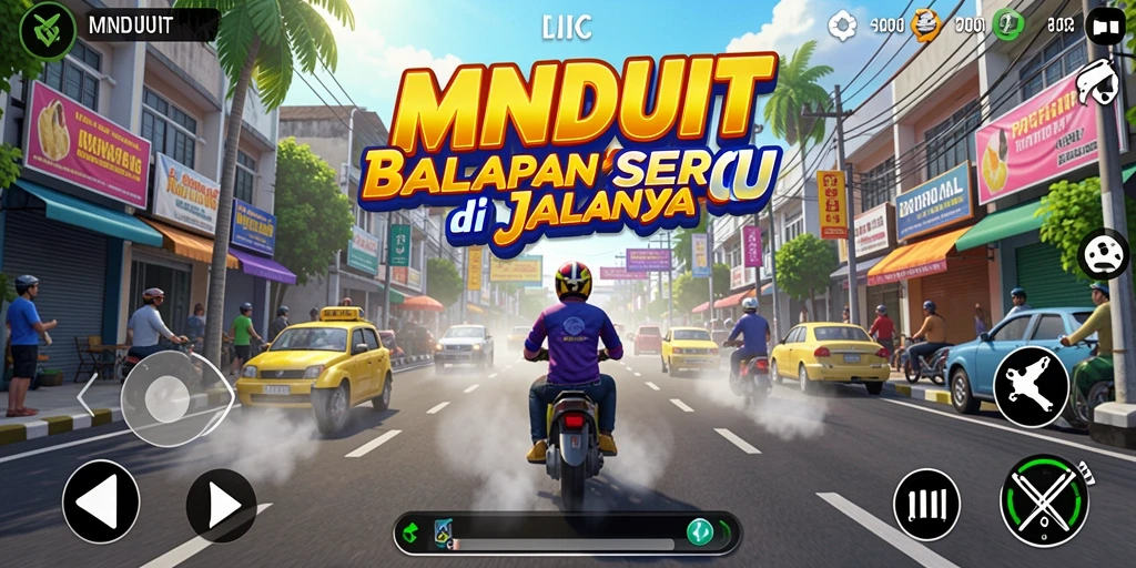 Gameplay balapan seru dan mendebarkan di MNDUIT.