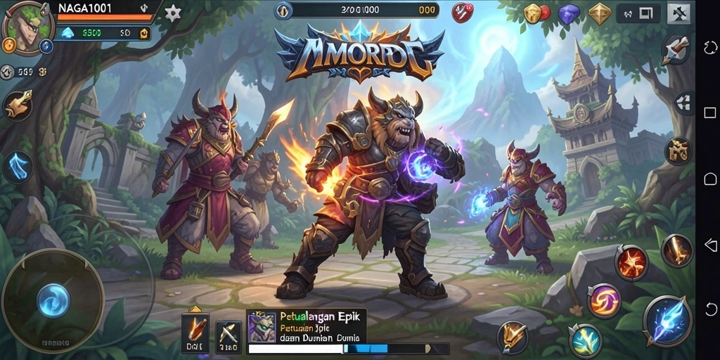 Gameplay seru dalam NAGA1001 yang menampilkan pertempuran epik.
