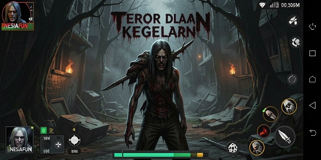 Tangkapan layar NESIAFUN menunjukkan suasana Horror yang mencekam dan gameplay yang seru.