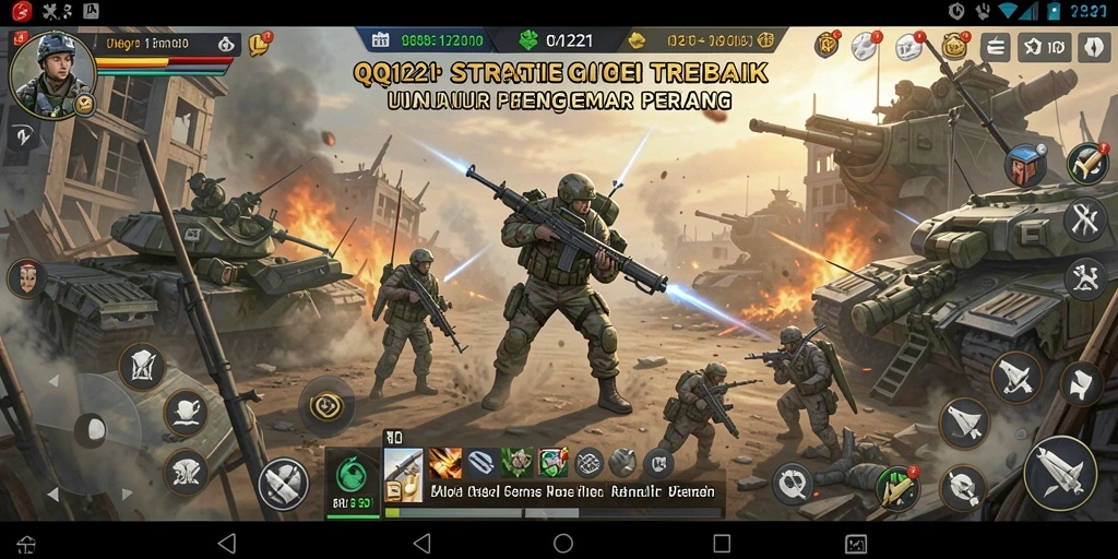 Tangkapan layar dari gameplay strategis yang mendebarkan di QQ1221.