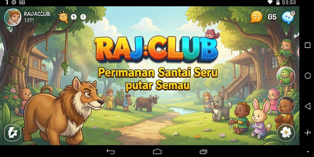 Tampilan menarik dari gameplay RAJACLUB dengan karakter yang lucu.